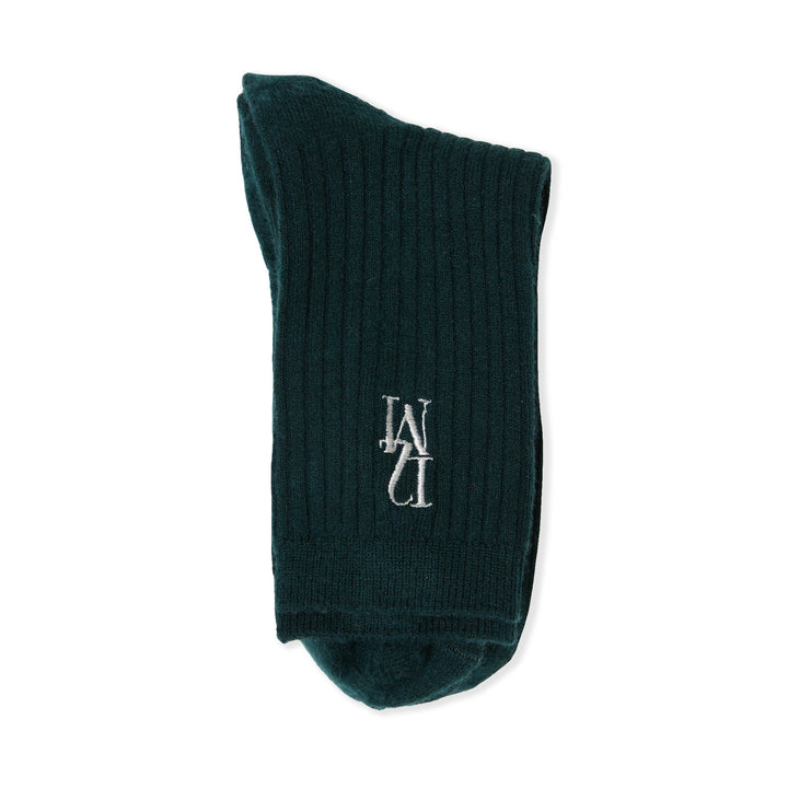 Chaussettes monogrammées vertes - Etam x Les Deux Magots