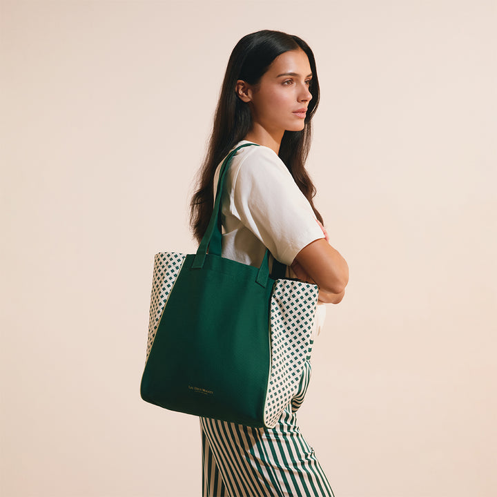 Sac cabas en coton à motifs - Etam x Les Deux Magots