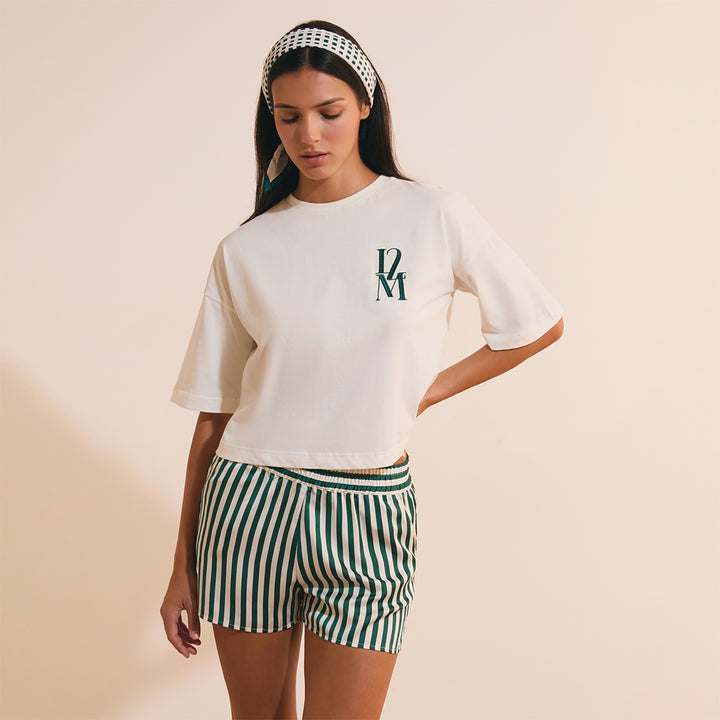 T-shirt en coton monogrammé - Etam x Les Deux Magots