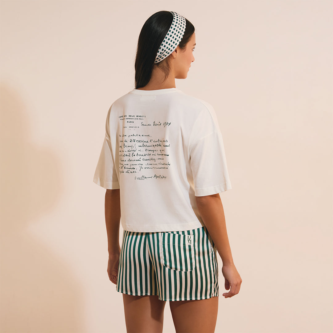 T-shirt en coton monogrammé - Etam x Les Deux Magots