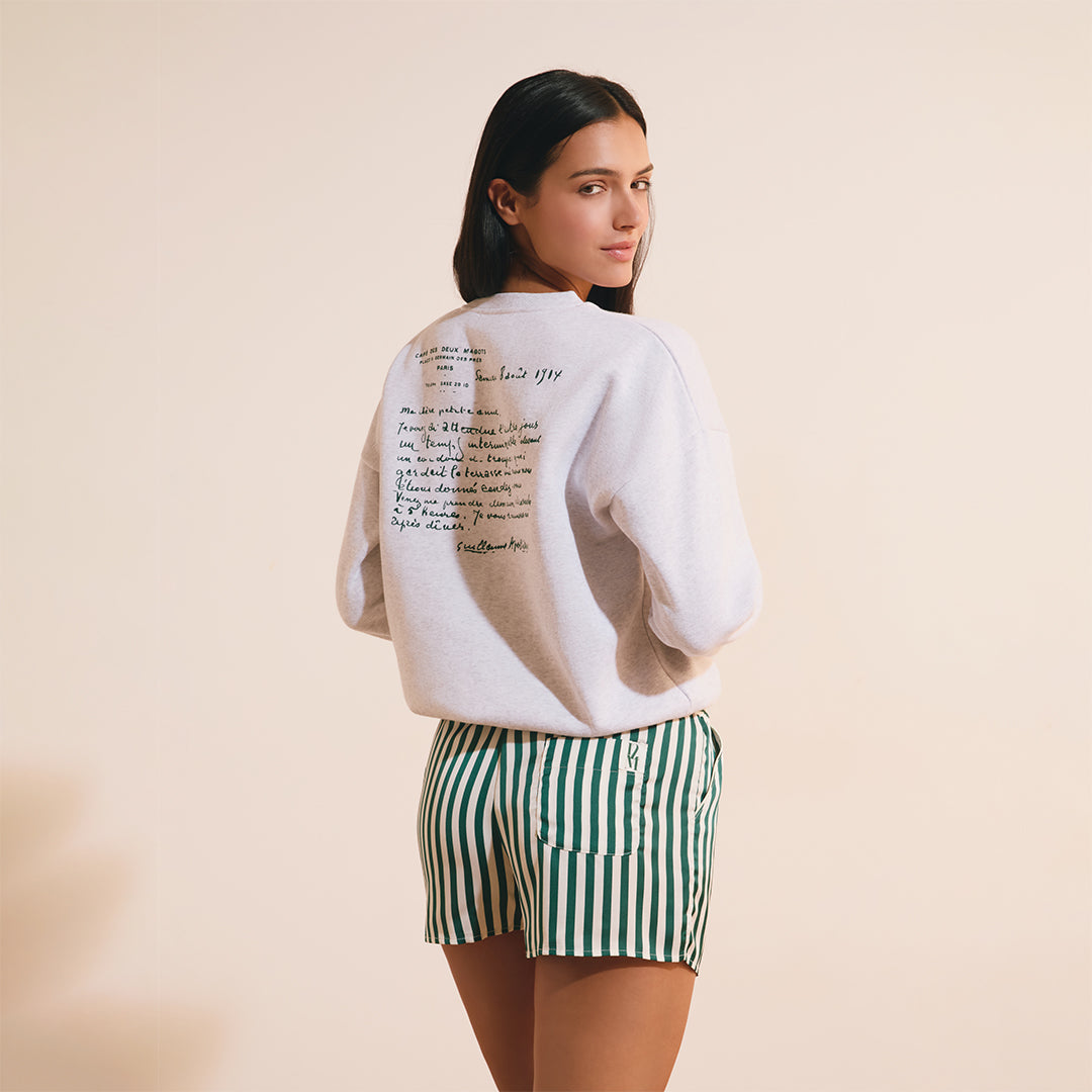 Sweatshirt en coton monogrammé - Etam x Les Deux Magots