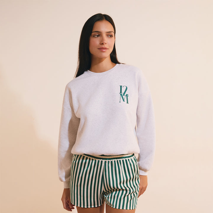Sweatshirt en coton monogrammé - Etam x Les Deux Magots