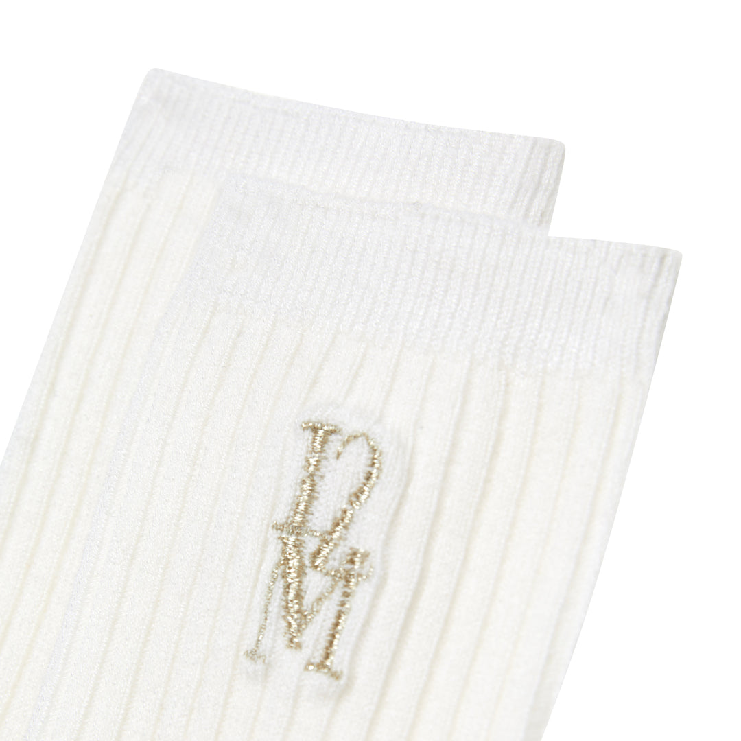 Chaussettes monogrammées blanches - Etam x Les Deux Magots
