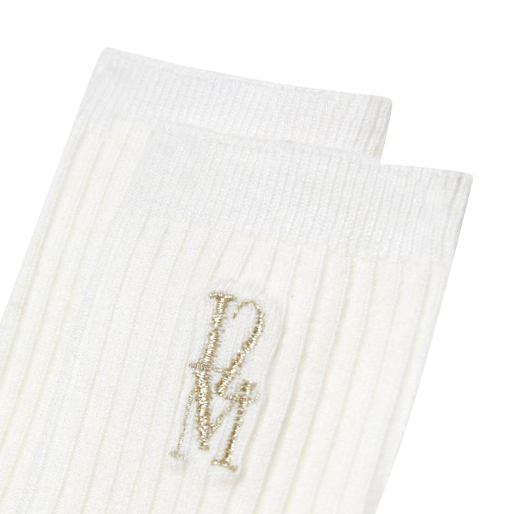 Chaussettes monogrammées blanches - Etam x Les Deux Magots