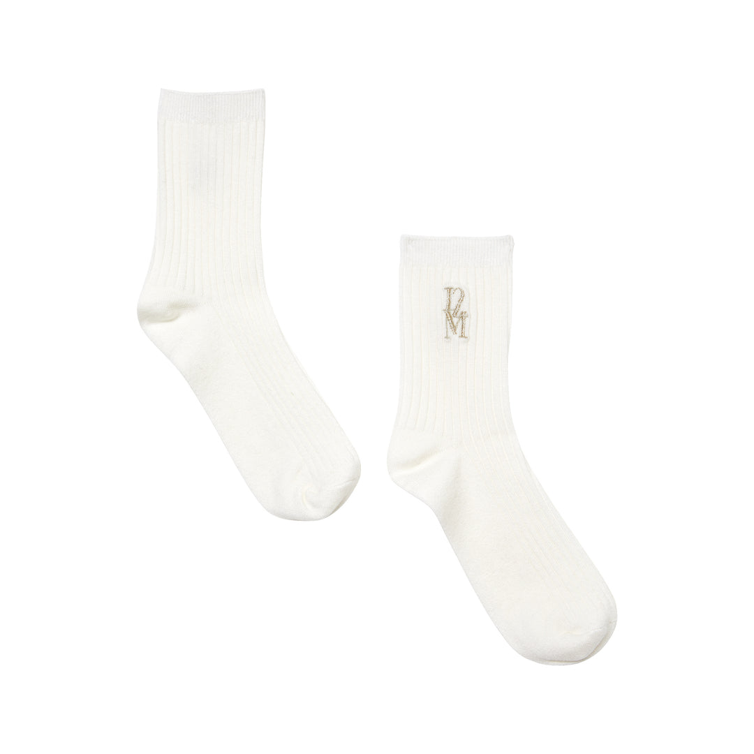 Chaussettes monogrammées blanches - Etam x Les Deux Magots