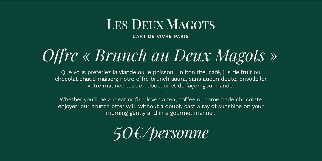 Offre "Brunch aux Deux Magots"