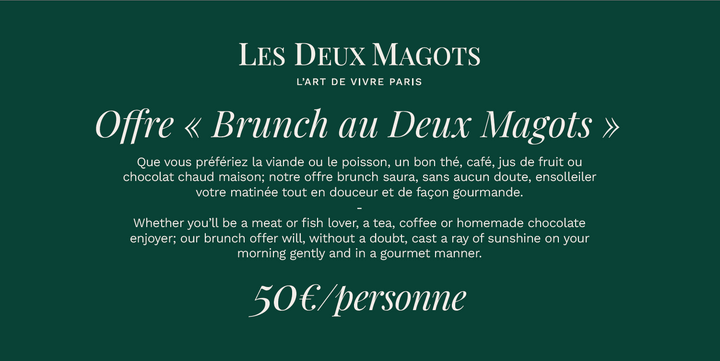 Offre "Brunch aux Deux Magots"