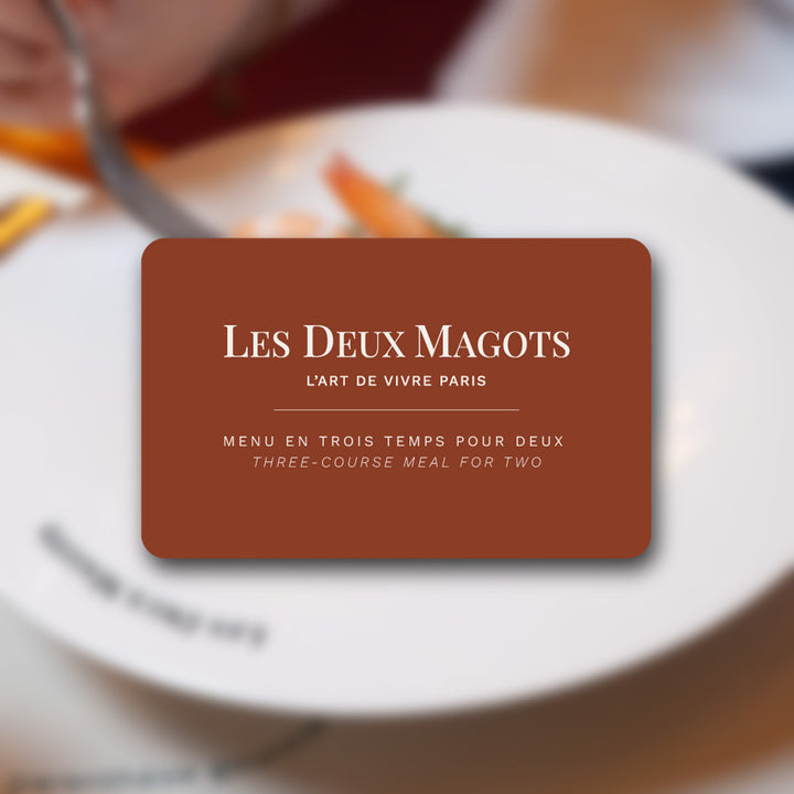 Carte « Repas en trois temps pour deux »
