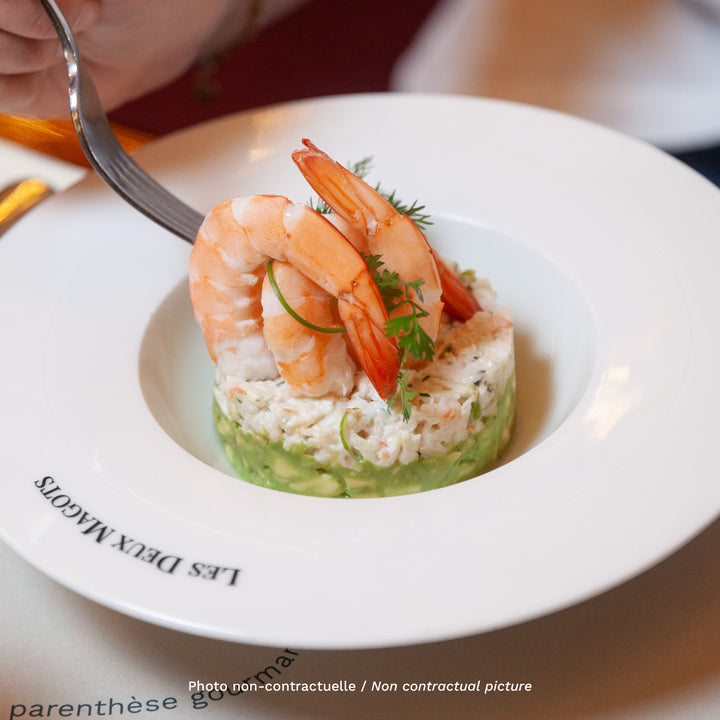Carte « Repas en trois temps pour deux »
