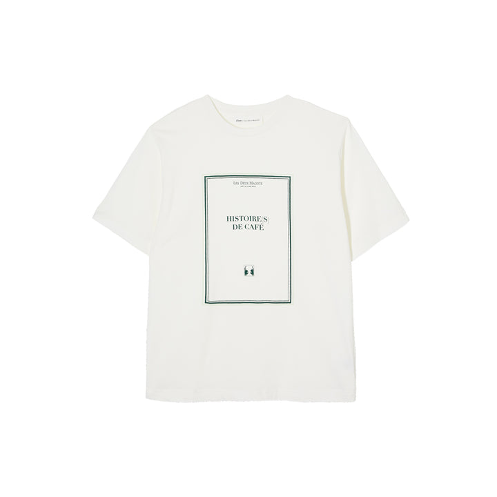 Cotton T-shirt "Histoire(s) de café"- Etam x Les Deux Magots
