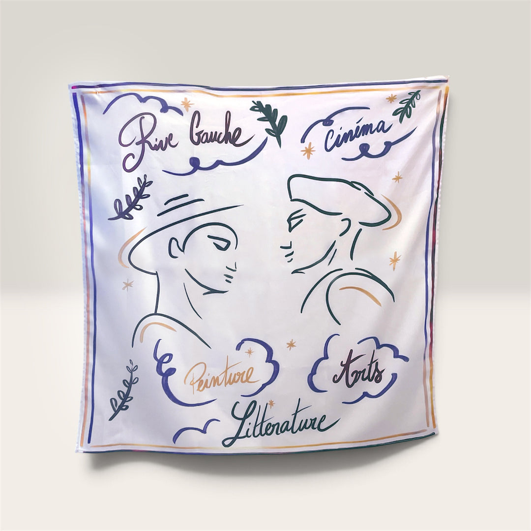 Artistic scarf Les Deux Magots