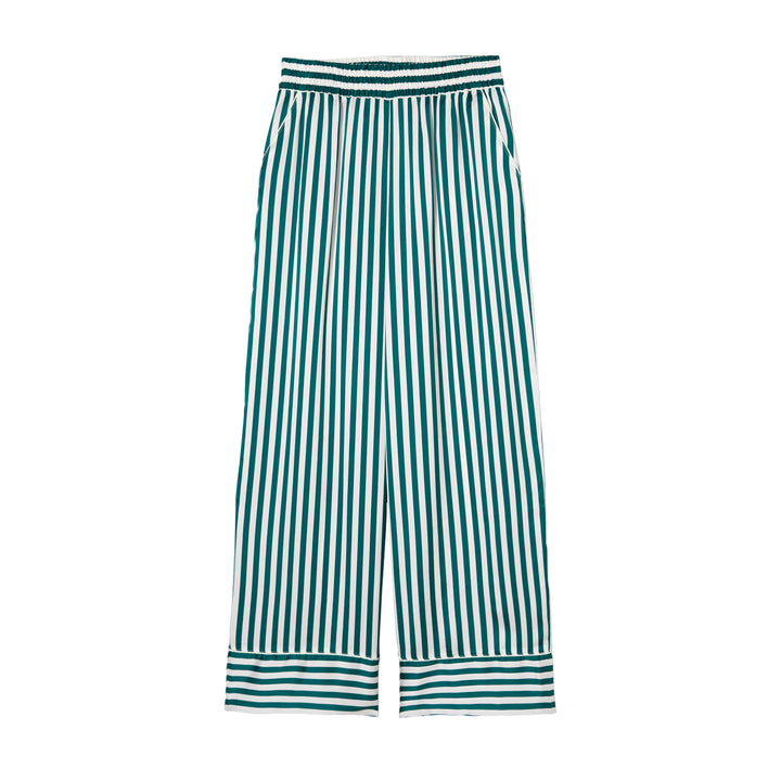 Pantalon satiné à rayures - Etam x Les Deux Magots