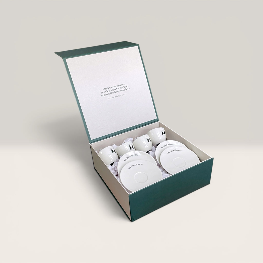 Tasse à café et sa soucoupe (lot de 4)