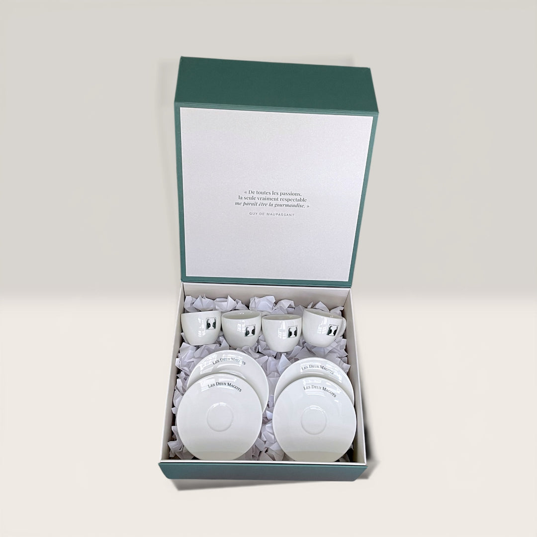 Tasse à café et sa soucoupe (lot de 4)