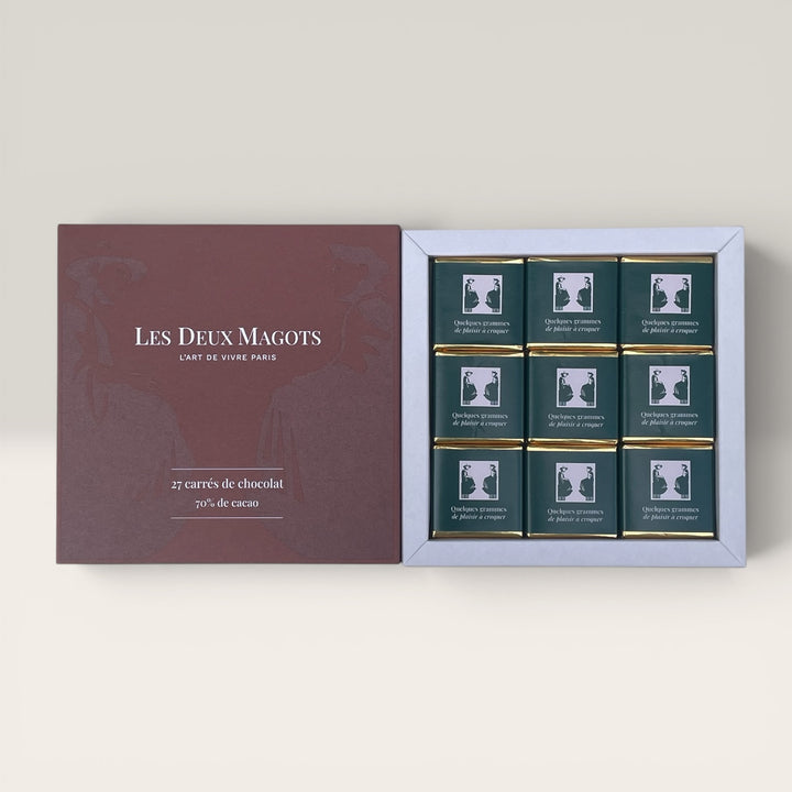 Boîte fourreau napolitain (27 carrés de chocolat)